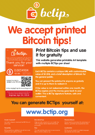 A4 bctip advertise for printing